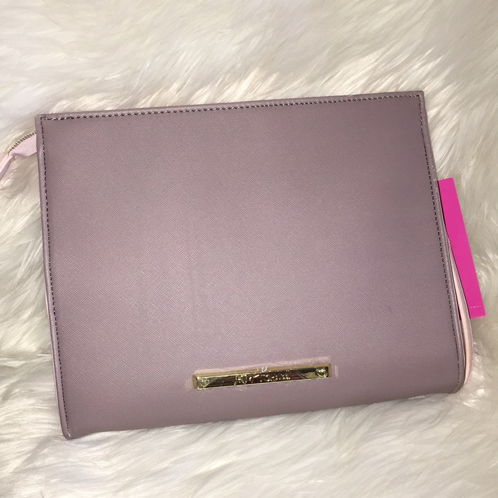 Betsey bag XOX large wristlet clutch cosmetic gray - Picture 5 of 8